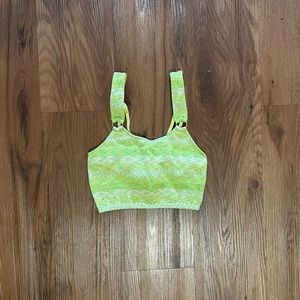 Aerie Lime Seamless Ring Longline Bralette in US size XS